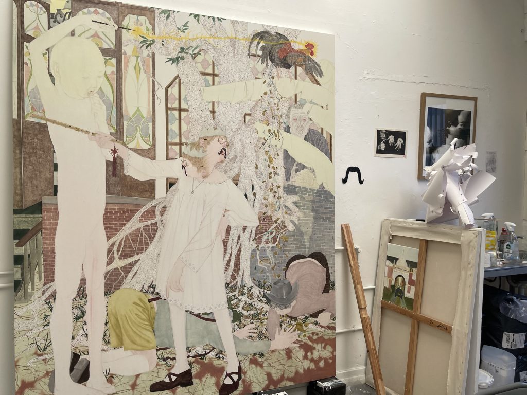 Ding Shilun's studio in London