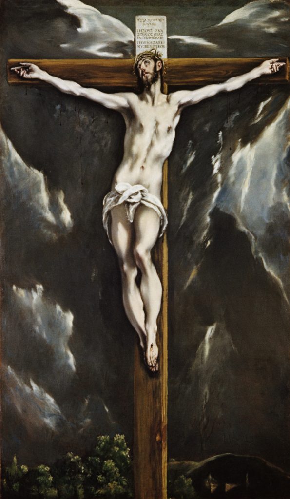 a mannerist painting of christ on the cross