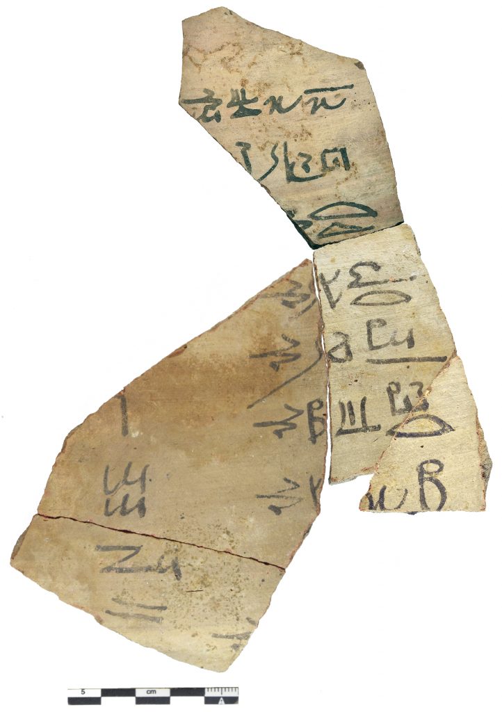a piece of ostraca on a white background