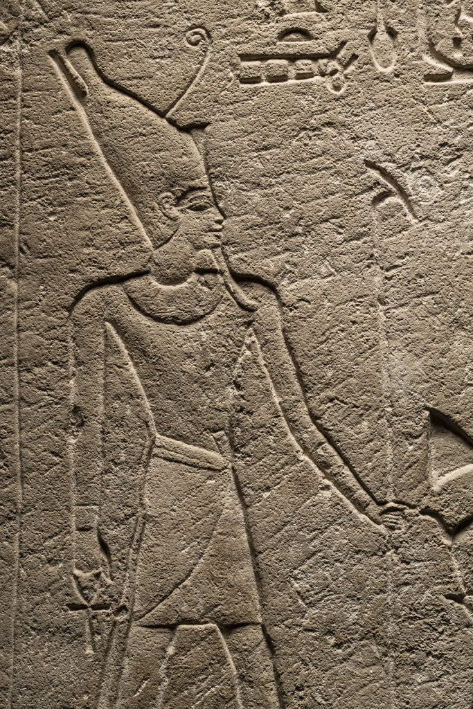 close up of stele and egyptian man