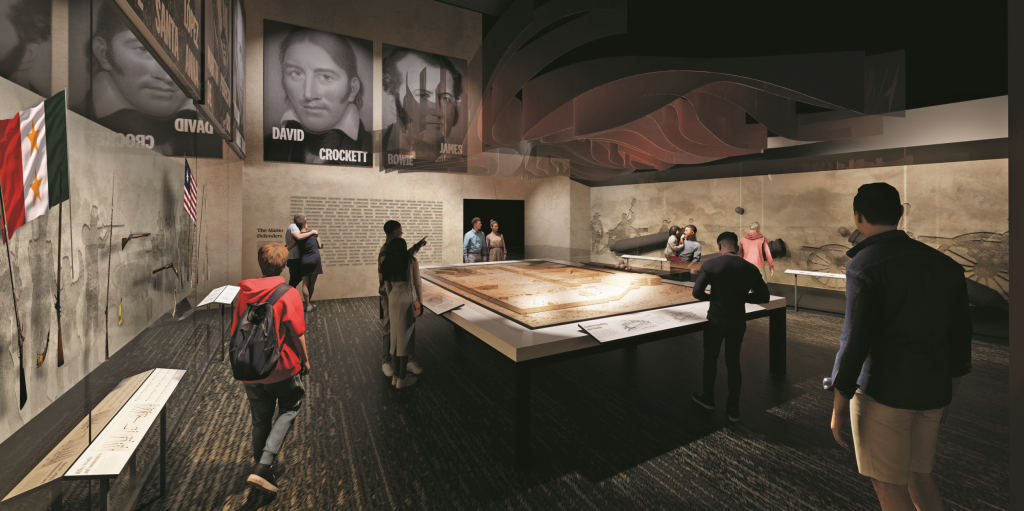 an artist's rendering of a museum gallery